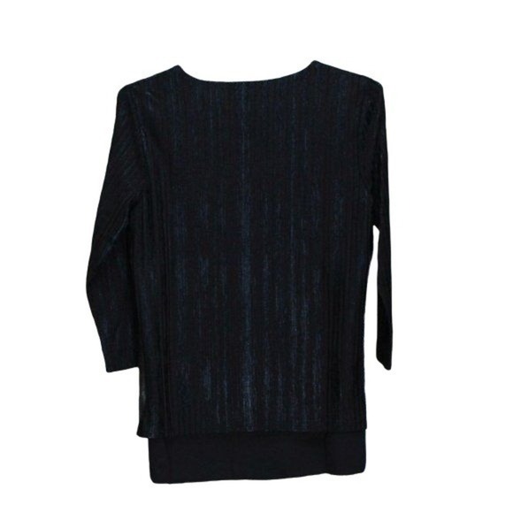 JM Collection Metallic O-Ring Keyhole Top Black Foil M - Picture 4 of 4